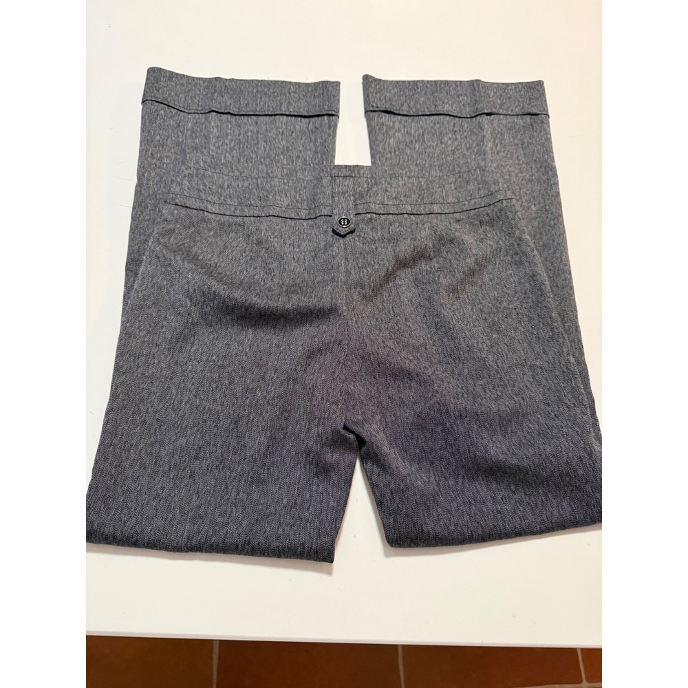 Tracy Evans Gray Herringbone Wide Leg Cuffed Dress Pants Size 7